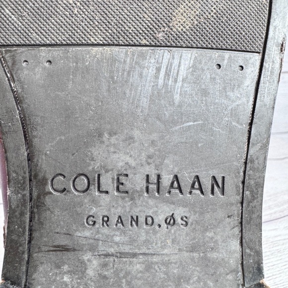 Cole Haan Grand OS Mens 13 M Tan Brown Leather Wingtip Derby Shoes C24168‎ main image 4